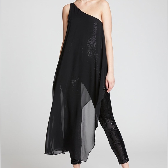 HalstonKel Catsuit in Chiffon/Sequins